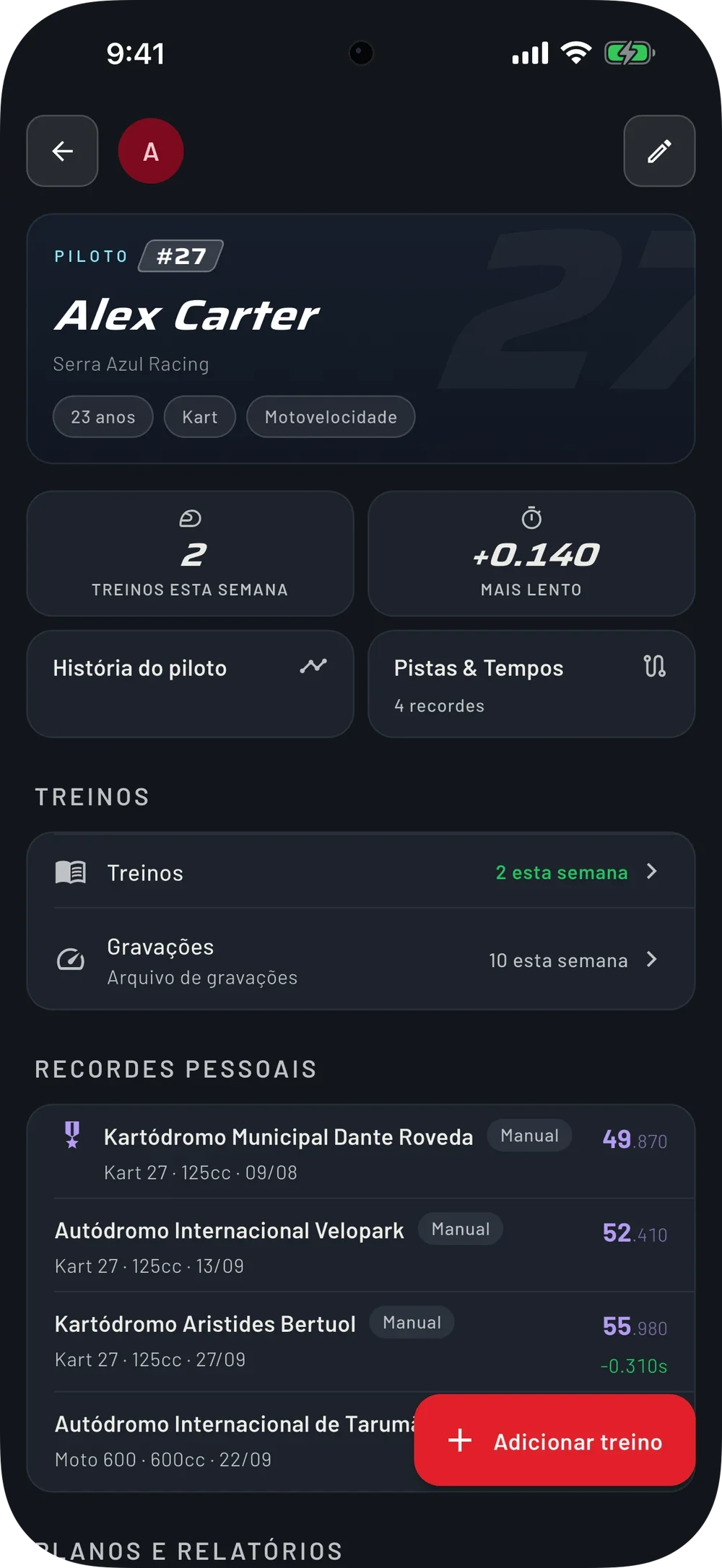 O piloto visto pelo treinador: treinos da semana, recordes e a história do piloto